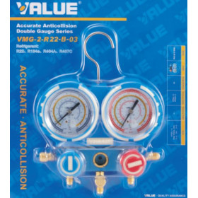 FR MANOMETAR 2/2 R-22 134A 404A 407C VALUE VMG-2-R22-B-03 F68