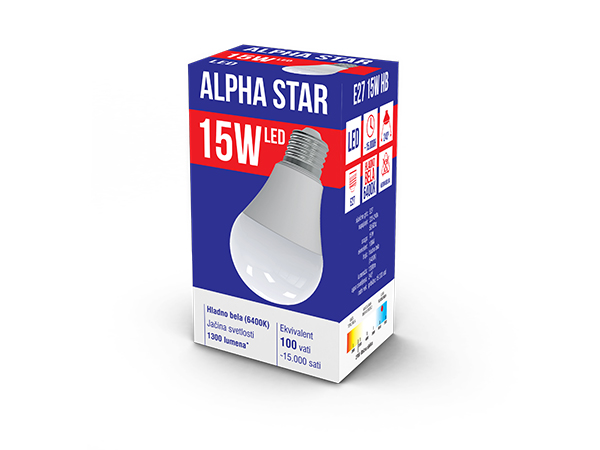 LED SIJALICA E27 15W HB 6400K HLADNO BELA 1300Lm 8606016747728