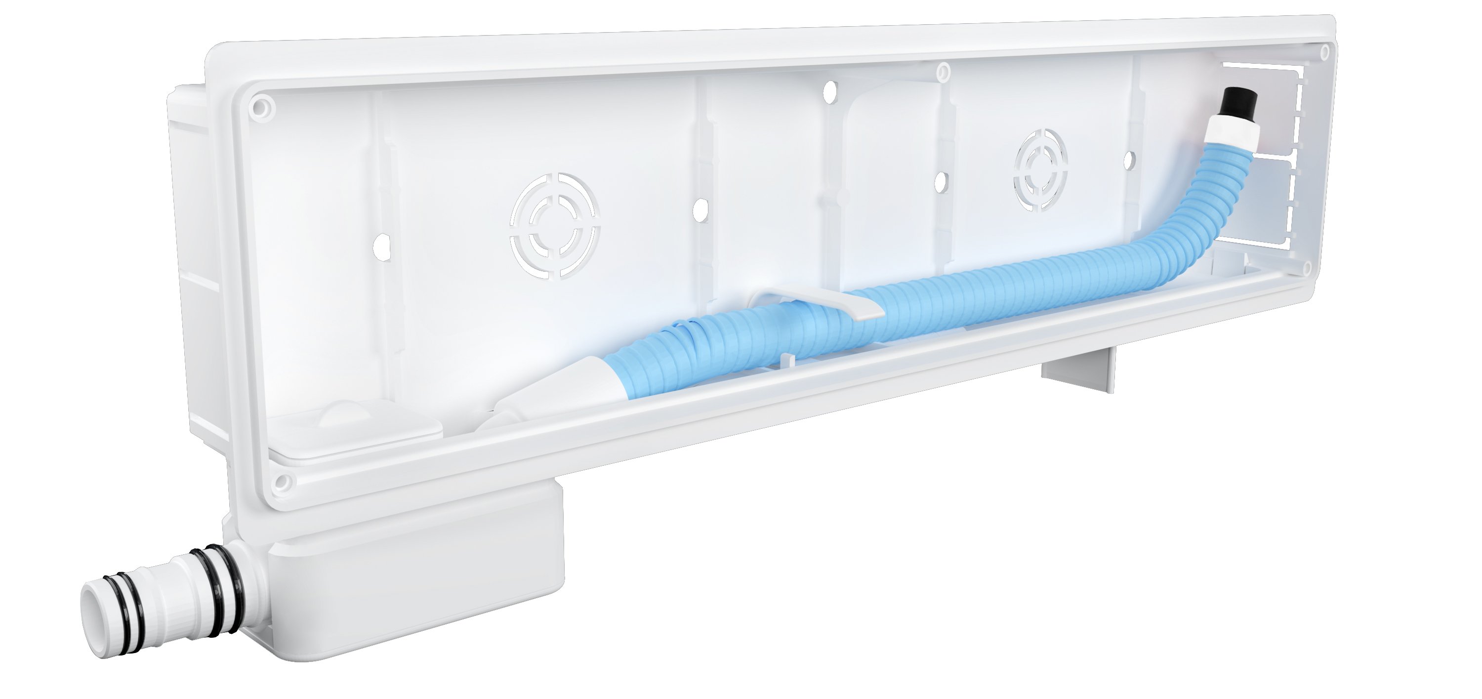 INSTALACIONA KUTIJA ZA KLIMA UREDJAJE 430X160X65 HORIZONTALNI IZLAZ SA SIFONOM