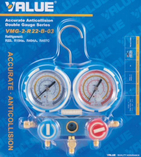 FR MANOMETAR 2/2 R-22 134A 404A 407C VALUE VMG-2-R22-B-03 F68