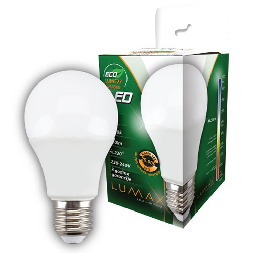 LED SIJALICA ECO LUM 9W E27 3000K 810lm zuta