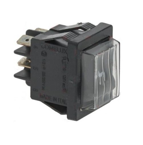 Slika TASTER PREKIDAC SA ZASTITOM 4 KONTAKTA 16A 250V CRNI SA ZVEZDICOM