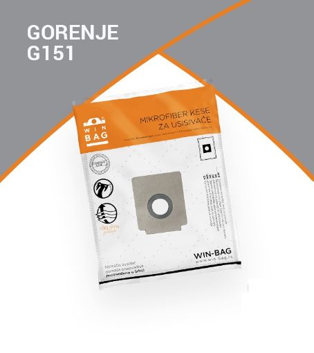 Slika KESA ZA USISIVAC GORENJE GB1 MIKROFIBER (5 KOM.)