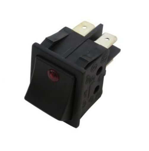 Slika PREKIDAC ZA KAFE APARAT BIPOLARNI CRNI 16A 250V 22X30mm 120C
